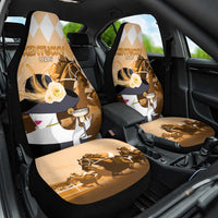 Kentucky Horse Racing Car Seat Cover Derby Mint Julep Girl - Gold Pastel LT14