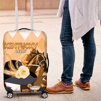 Kentucky Horse Racing Luggage Cover Derby Mint Julep Girl - Gold Pastel LT14