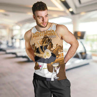 Kentucky Horse Racing Men Tank Top Derby Mint Julep Girl - Gold Pastel LT14