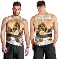 Kentucky Horse Racing Men Tank Top Derby Mint Julep Girl - Gold Pastel LT14
