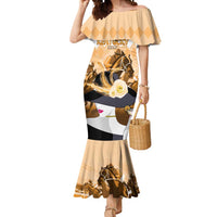 Kentucky Horse Racing Mermaid Dress Derby Mint Julep Girl - Gold Pastel LT14