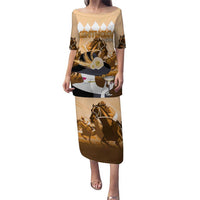 Kentucky Horse Racing Puletasi Derby Mint Julep Girl - Gold Pastel LT14