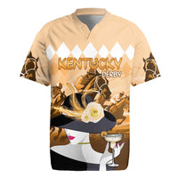 Kentucky Horse Racing Rugby Jersey Derby Mint Julep Girl - Gold Pastel LT14