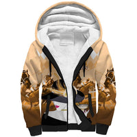 Kentucky Horse Racing Sherpa Hoodie Derby Mint Julep Girl - Gold Pastel LT14