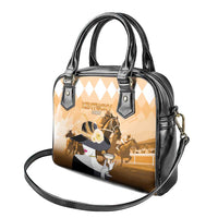 Kentucky Horse Racing Shoulder Handbag Derby Mint Julep Girl - Gold Pastel LT14