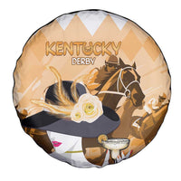 Kentucky Horse Racing Spare Tire Cover Derby Mint Julep Girl - Gold Pastel LT14