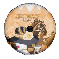 Kentucky Horse Racing Spare Tire Cover Derby Mint Julep Girl - Gold Pastel LT14