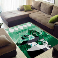 Kentucky Horse Racing Area Rug Derby Mint Julep Girl - Green Pastel LT14