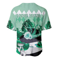 Kentucky Horse Racing Baseball Jersey Derby Mint Julep Girl - Green Pastel LT14