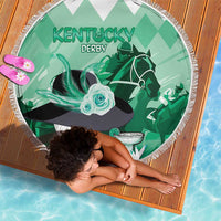 Kentucky Horse Racing Beach Blanket Derby Mint Julep Girl - Green Pastel LT14