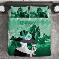 Kentucky Horse Racing Bedding Set Derby Mint Julep Girl - Green Pastel LT14