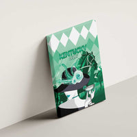 Kentucky Horse Racing Canvas Wall Art Derby Mint Julep Girl - Green Pastel LT14