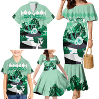 Kentucky Horse Racing Family Matching Mermaid Dress and Hawaiian Shirt Derby Mint Julep Girl - Green Pastel LT14