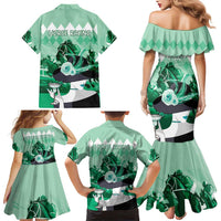 Kentucky Horse Racing Family Matching Mermaid Dress and Hawaiian Shirt Derby Mint Julep Girl - Green Pastel LT14