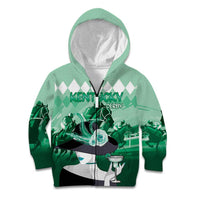 Kentucky Horse Racing Kid Hoodie Derby Mint Julep Girl - Green Pastel LT14