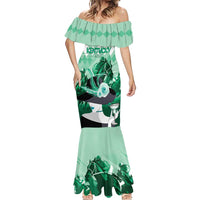 Kentucky Horse Racing Mermaid Dress Derby Mint Julep Girl - Green Pastel LT14