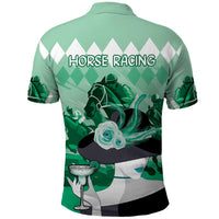 Kentucky Horse Racing Polo Shirt Derby Mint Julep Girl - Green Pastel LT14