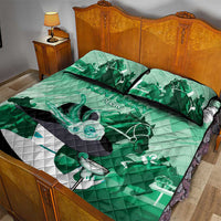 Kentucky Horse Racing Quilt Bed Set Derby Mint Julep Girl - Green Pastel LT14