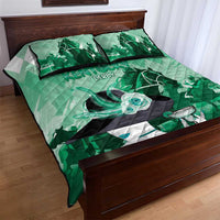 Kentucky Horse Racing Quilt Bed Set Derby Mint Julep Girl - Green Pastel LT14
