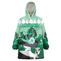 Kentucky Horse Racing Wearable Blanket Hoodie Derby Mint Julep Girl - Green Pastel LT14