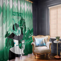 Kentucky Horse Racing Window Curtain Derby Mint Julep Girl - Green Pastel LT14