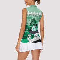 Kentucky Horse Racing Women Sleeveless Polo Shirt Derby Mint Julep Girl - Green Pastel LT14