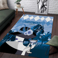 Kentucky Horse Racing Area Rug Derby Mint Julep Girl - Blue Pastel LT14