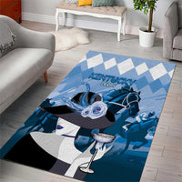 Kentucky Horse Racing Area Rug Derby Mint Julep Girl - Blue Pastel LT14