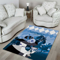 Kentucky Horse Racing Area Rug Derby Mint Julep Girl - Blue Pastel LT14