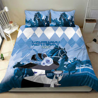 Kentucky Horse Racing Bedding Set Derby Mint Julep Girl - Blue Pastel LT14