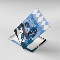 Kentucky Horse Racing Canvas Wall Art Derby Mint Julep Girl - Blue Pastel LT14