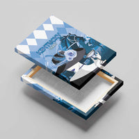 Kentucky Horse Racing Canvas Wall Art Derby Mint Julep Girl - Blue Pastel LT14