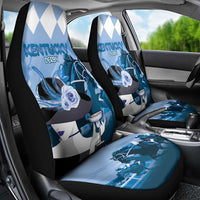 Kentucky Horse Racing Car Seat Cover Derby Mint Julep Girl - Blue Pastel LT14
