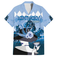 Kentucky Horse Racing Family Matching Tank Maxi Dress and Hawaiian Shirt Derby Mint Julep Girl - Blue Pastel LT14