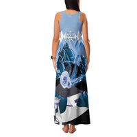 Kentucky Horse Racing Family Matching Tank Maxi Dress and Hawaiian Shirt Derby Mint Julep Girl - Blue Pastel LT14