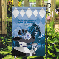 Kentucky Horse Racing Garden Flag Derby Mint Julep Girl - Blue Pastel LT14