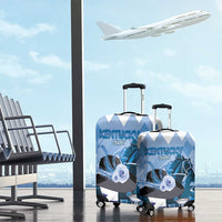 Kentucky Horse Racing Luggage Cover Derby Mint Julep Girl - Blue Pastel LT14