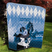 Kentucky Horse Racing Quilt Derby Mint Julep Girl - Blue Pastel LT14