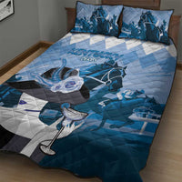 Kentucky Horse Racing Quilt Bed Set Derby Mint Julep Girl - Blue Pastel LT14