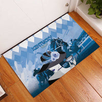 Kentucky Horse Racing Rubber Doormat Derby Mint Julep Girl - Blue Pastel LT14