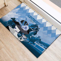 Kentucky Horse Racing Rubber Doormat Derby Mint Julep Girl - Blue Pastel LT14