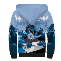 Kentucky Horse Racing Sherpa Hoodie Derby Mint Julep Girl - Blue Pastel LT14