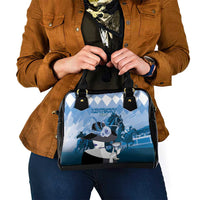 Kentucky Horse Racing Shoulder Handbag Derby Mint Julep Girl - Blue Pastel LT14