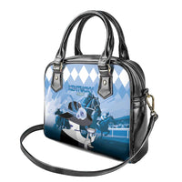 Kentucky Horse Racing Shoulder Handbag Derby Mint Julep Girl - Blue Pastel LT14