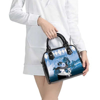 Kentucky Horse Racing Shoulder Handbag Derby Mint Julep Girl - Blue Pastel LT14