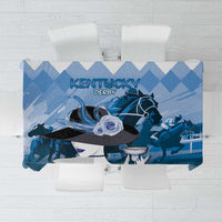 Kentucky Horse Racing Tablecloth Derby Mint Julep Girl - Blue Pastel LT14