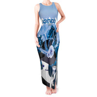 Kentucky Horse Racing Tank Maxi Dress Derby Mint Julep Girl - Blue Pastel LT14