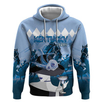 Kentucky Horse Racing Zip Hoodie Derby Mint Julep Girl - Blue Pastel LT14