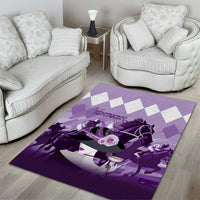 Kentucky Horse Racing Area Rug Derby Mint Julep Girl - Purple Pastel LT14