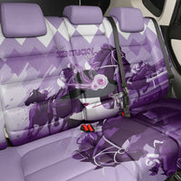 Kentucky Horse Racing Back Car Seat Cover Derby Mint Julep Girl - Purple Pastel LT14